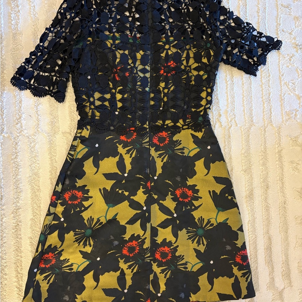 ASOS Black and Yellow Floral Mini Dress